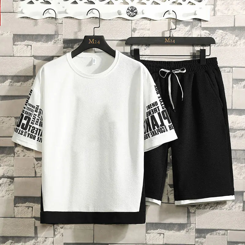 Summer Suit Men's Short-Sleeved Casual Sports Shorts - WAlMYe #