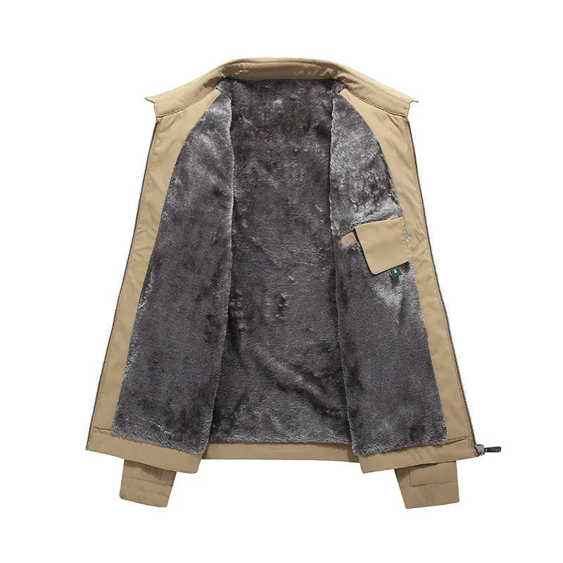 Thickened Middle-Aged And Elderly Men's Jacket Fit Lapel - WAlMYe #