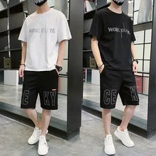 Load image into Gallery viewer, Two-piece Cotton T-shirt Short-sleeved Shorts - WAlMYe #
