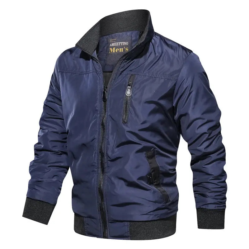 Washed Solid Color Casual Jacket Cotton Jacket Men - WAlMYe #