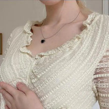 Load image into Gallery viewer, Women's Fashion Solid Color Lace Flared Sleeve Top - WAlMYe #