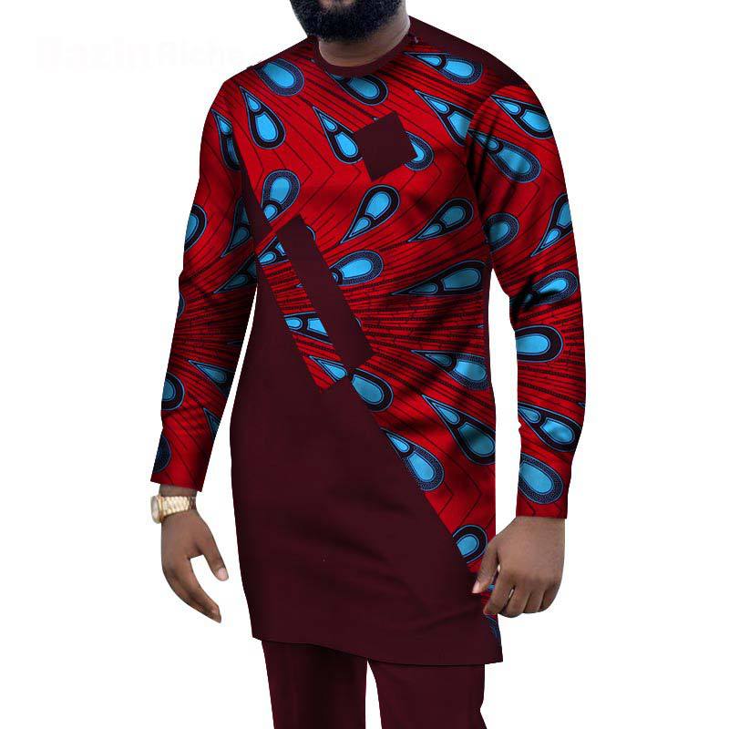 African Ethnic Style Men'S Casual Suit African Ethnic Wax Cloth Men'S Suit Cross-Border E-Commerce Supply Wholesale - WAlMYe #