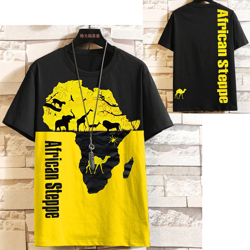 Hip-hop Short-sleeved T-shirt Male Large Size Loose Summer Clothes - WAlMYe #