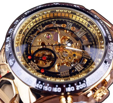 Load image into Gallery viewer, men's personality fashion gold watch all steel hollow automatic mechanical watch - WAlMYe #