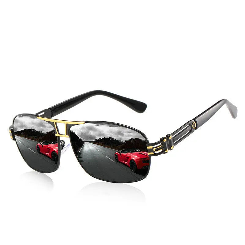 Men's polarized square driving sunglasses