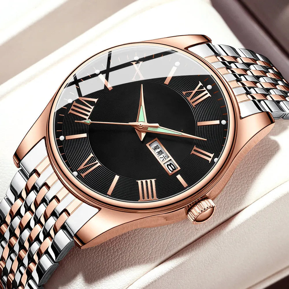 Men's steel belt casual watch