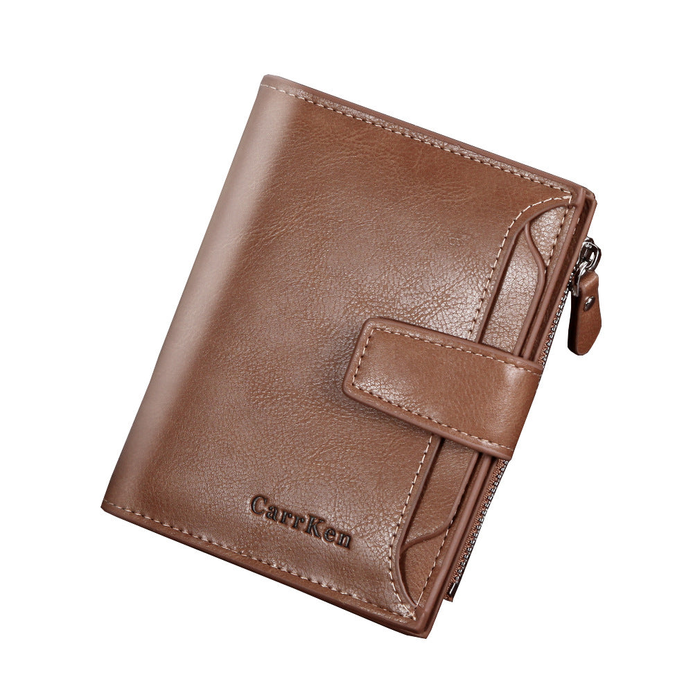 Men's Wallet Short Button Wallet Large Capacity - WAlMYe #