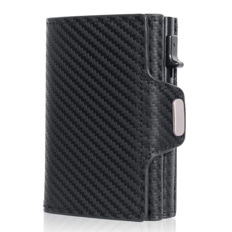 Vintage First Layer Crazy Horse Leather Aluminum Alloy Wallet - WAlMYe #