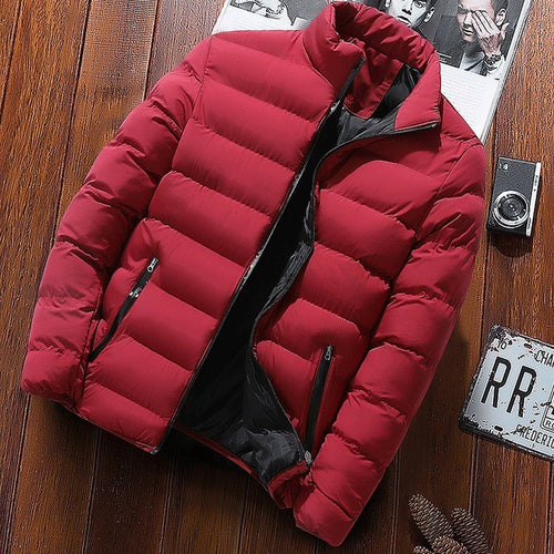 comfortable jacket With Stand-Up Collar And Warm Cotton - WALMYE #