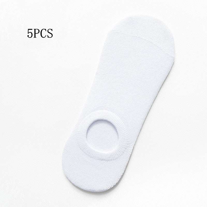 Socks Men And Women Solid Color Boat Socks Spring Invisible Socks Socks Socks Net Red Men'S Socks - WAlMYe #