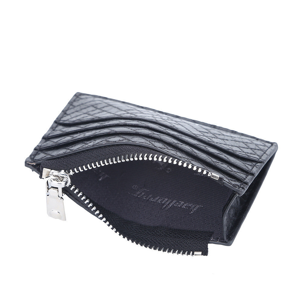 Men's Small Card Bag Euro American Plaid Fashion Clip - WAlMYe #
