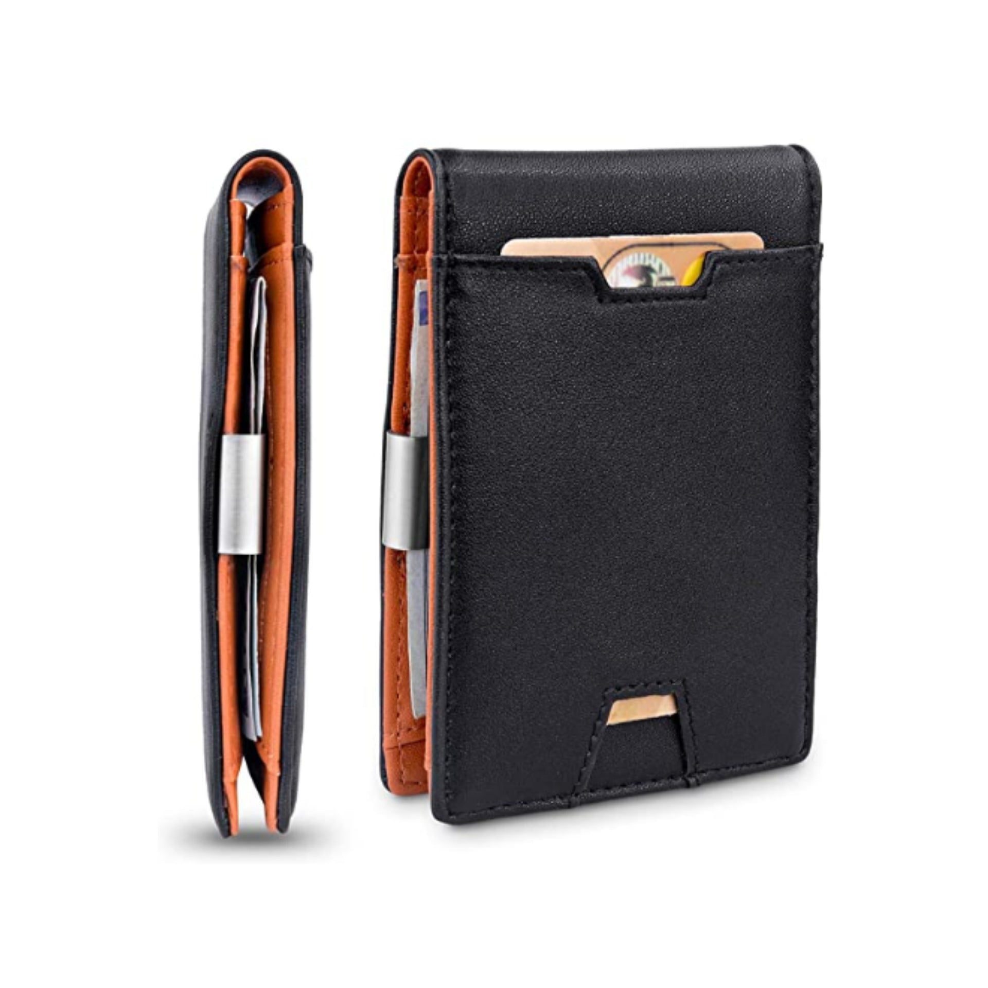 Men's Genuine Leather Carbon Fiber Wallet With Multiple Card Slots - WAlMYe #