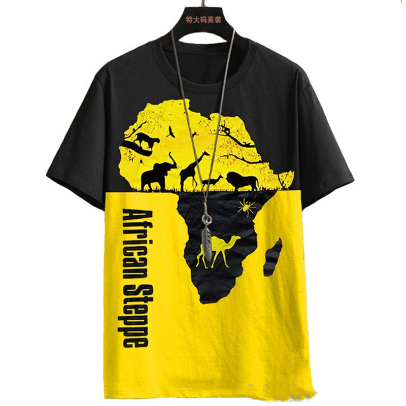 Hip-hop Short-sleeved T-shirt Male Large Size Loose Summer Clothes - WAlMYe #