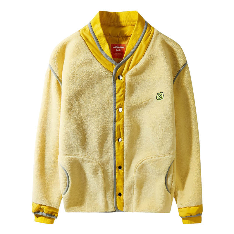 Plush Hoodie Men's Cardigan Thickened Long-sleeved Couple Loose Coat