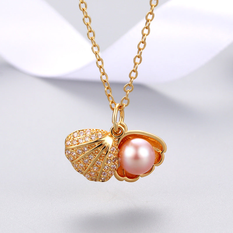 Shell Freshwater Pearl Necklace Female Trend - WAlMYe #