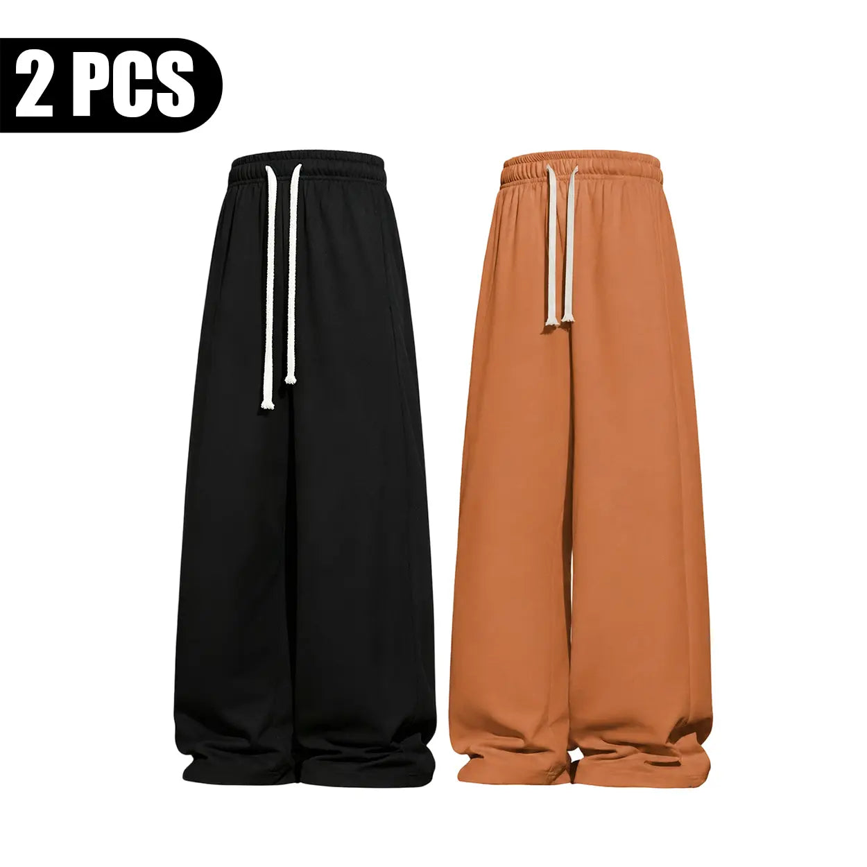 Men’S All-Season Baggy Wide-Leg Athletic Pants - Sports Clothing with Deep Pockets, Soft Breathable Fabric, Machine Washable Mens Clothing for Street Style, Khaki Pants Clothes