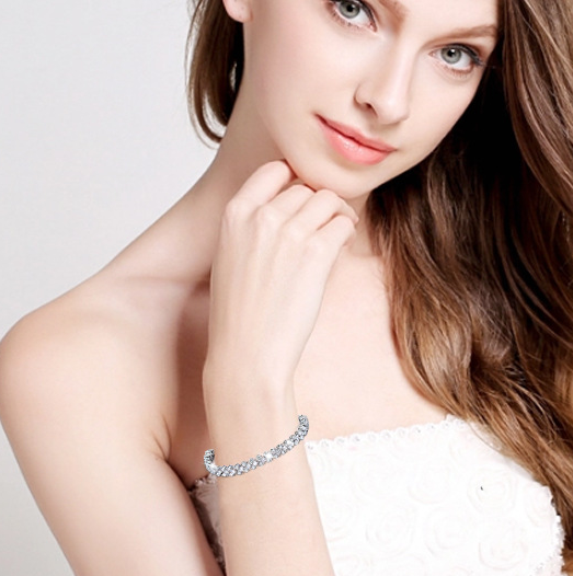 Bracelets Full Of Hearts and Arrows Zircon Cubic Stone Bracelet Best Wedding Gift For Women - WAlMYe #
