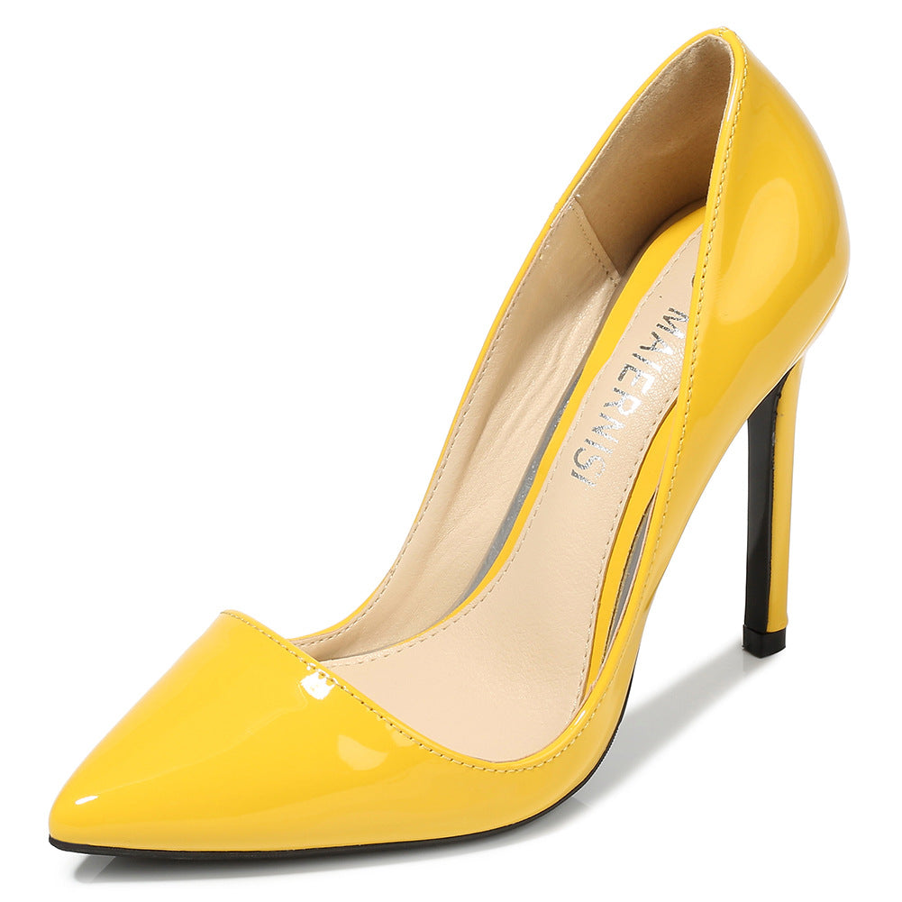 Candy color shallow mouth high heels - WAlMYe #