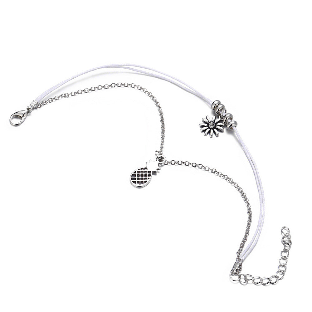 Pineapple Pendant Chain Set 2 pieces - WAlMYe #