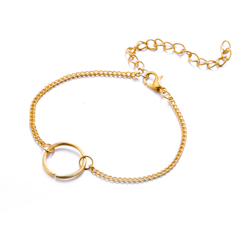 Women's Fashion Punk Bracelet Simple Double Knot Loop Metal Chain Bracelet Bohemian Retro Jewelry Accessories - WAlMYe #