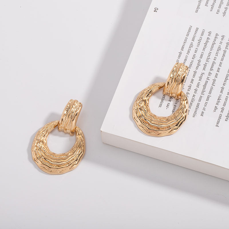 Retro exaggerated geometric earrings - WAlMYe #