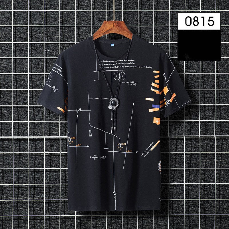 Large cotton round neck T-shirt for men - WAlMYe #