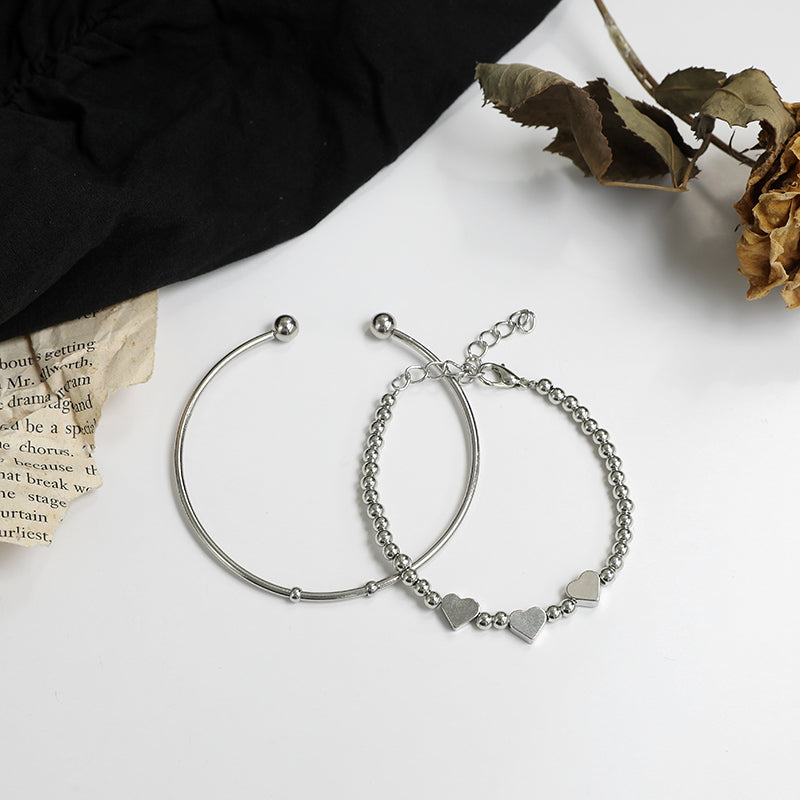 Peach heart retro Hong Kong Style Bracelet - WAlMYe #