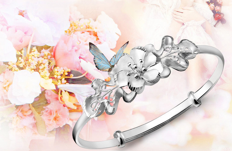 Sweet Bauhinia Adjustable Bracelet Woman Flower Vera Bracelet - WAlMYe #