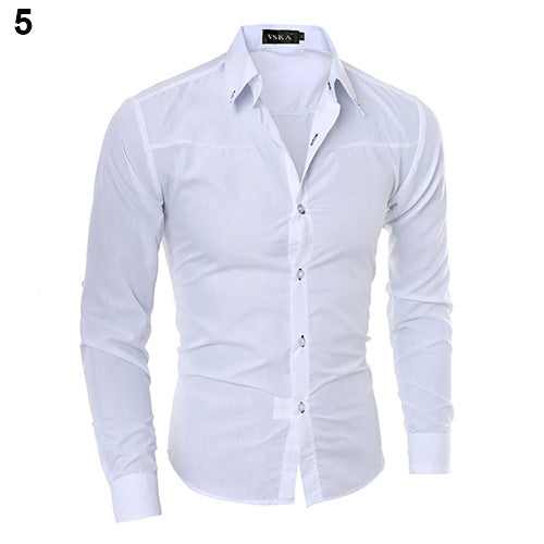 Dark plaid solid color long sleeve business - WAlMYe #