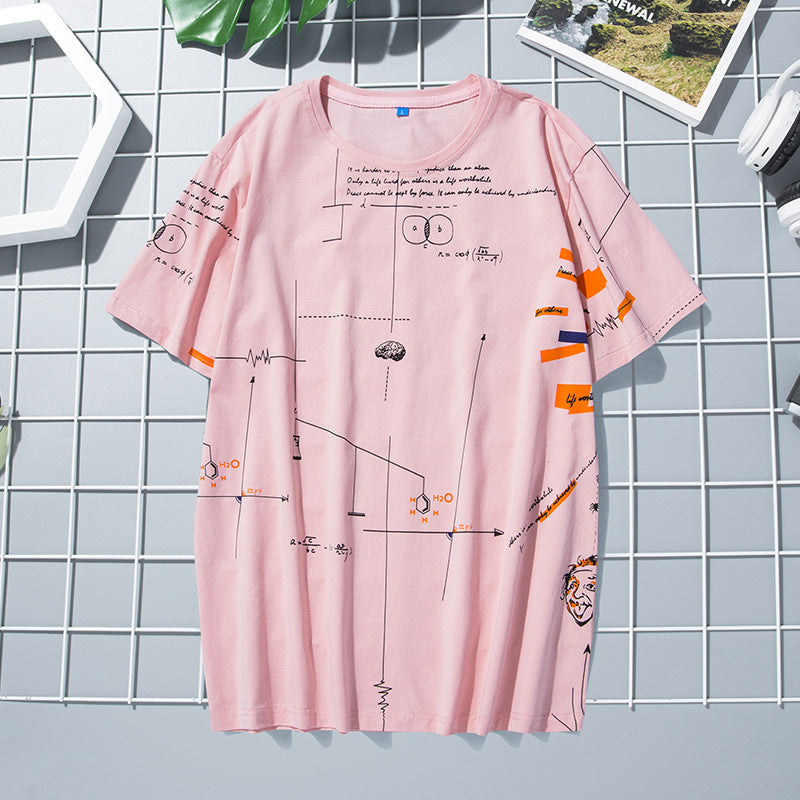 Large cotton round neck T-shirt for men - WAlMYe #