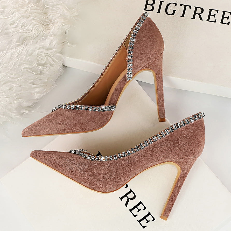 Suede hollow high heels - WAlMYe #