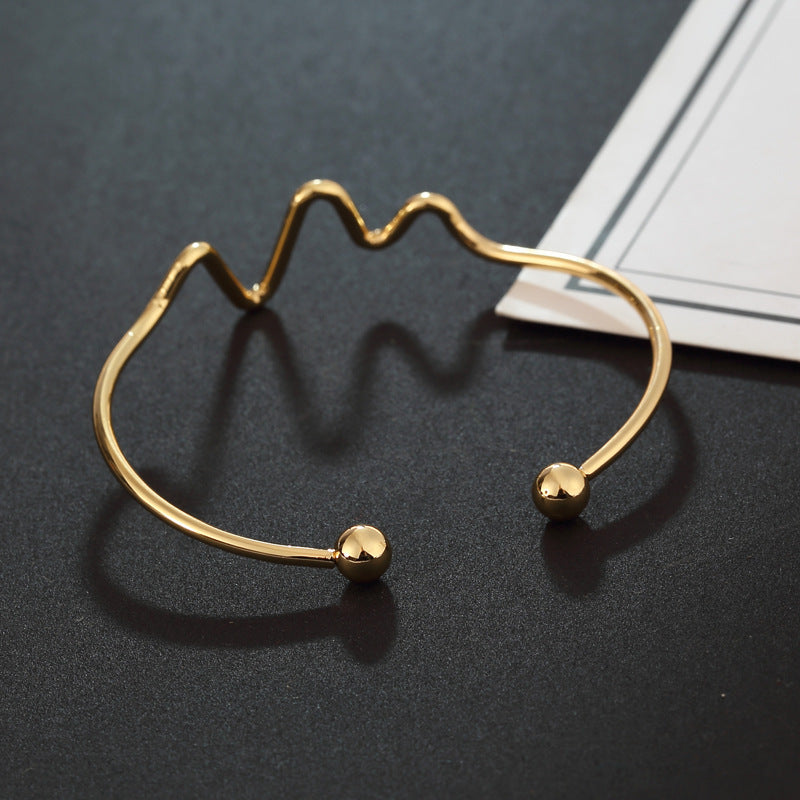 Lightning ECG exaggerated jewelry bracelet - WAlMYe #