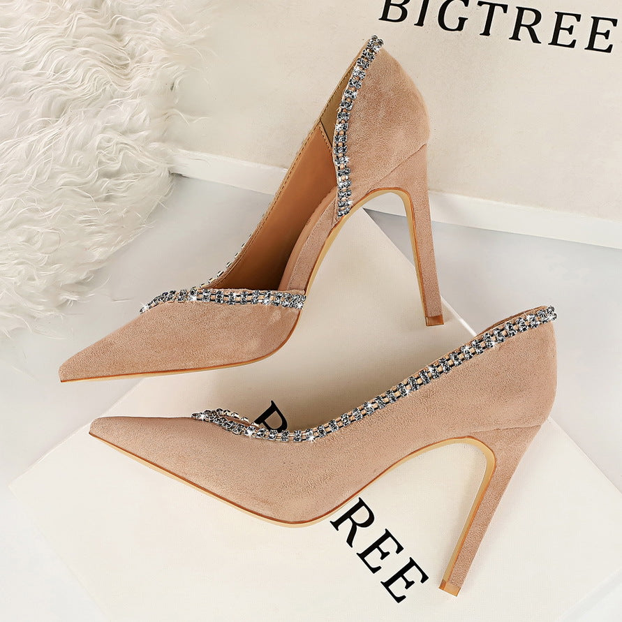 Suede hollow high heels - WAlMYe #