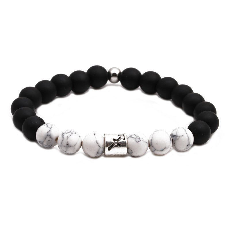 Twelve constellation black frosted bracelet - WAlMYe #