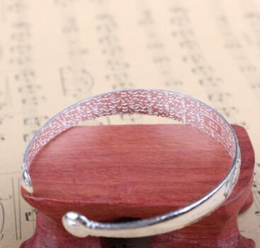 Vintage ethnic wind Thai silver elephant carved bracelet - WAlMYe #