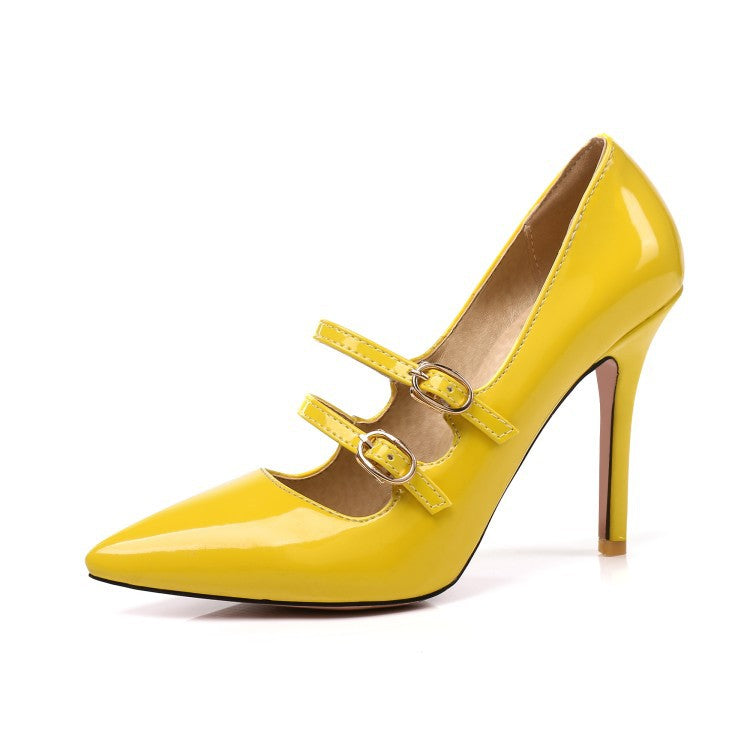 Patent-leather women's low-top shoes - WAlMYe #