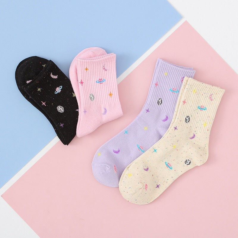 Cosmic starry female socks - WAlMYe #
