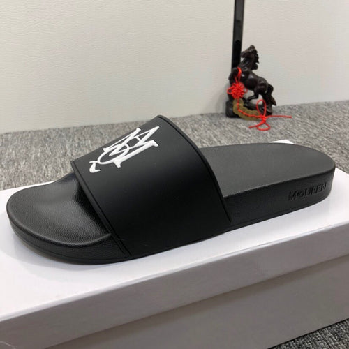 PVC Cartoon Black Cute Male Non-slip Slippers - WAlMYe #