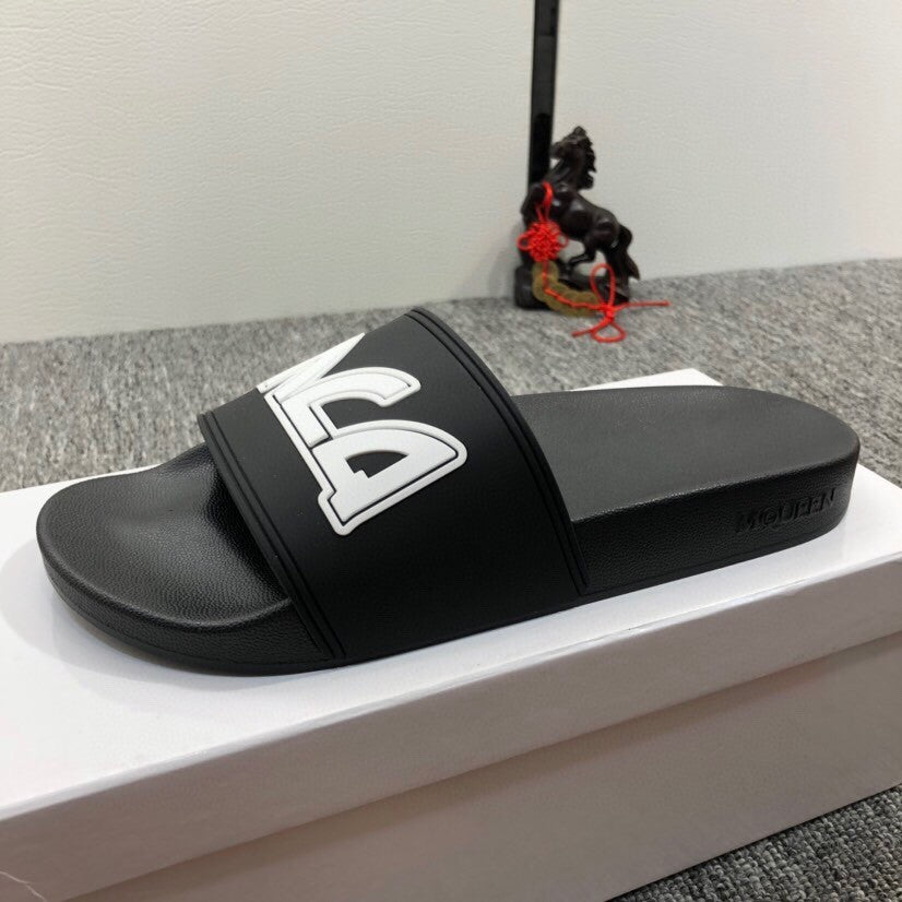 PVC Cartoon Black Cute Male Non-slip Slippers - WAlMYe #