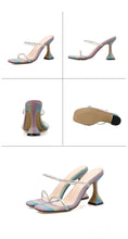 Load image into Gallery viewer, New Rhinestone Wine Glass and Rainbow Women&#39;s Shoes
