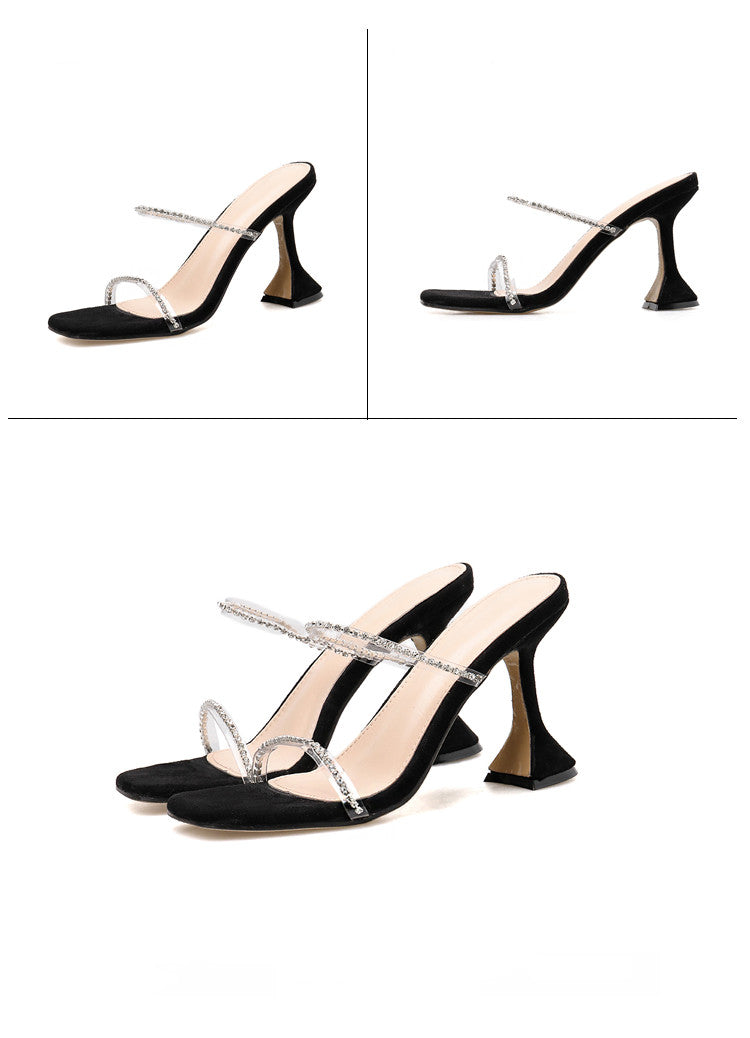 New Rhinestone Wine Glass and Rainbow Women's Shoes - WAlMYe #