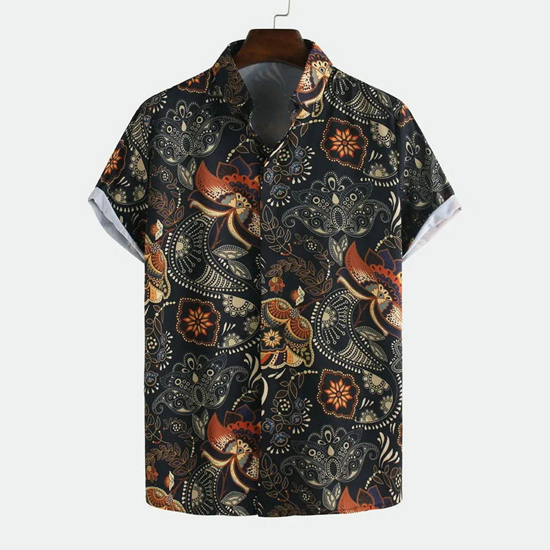 European And American National Style Printed Shirt - WAlMYe #