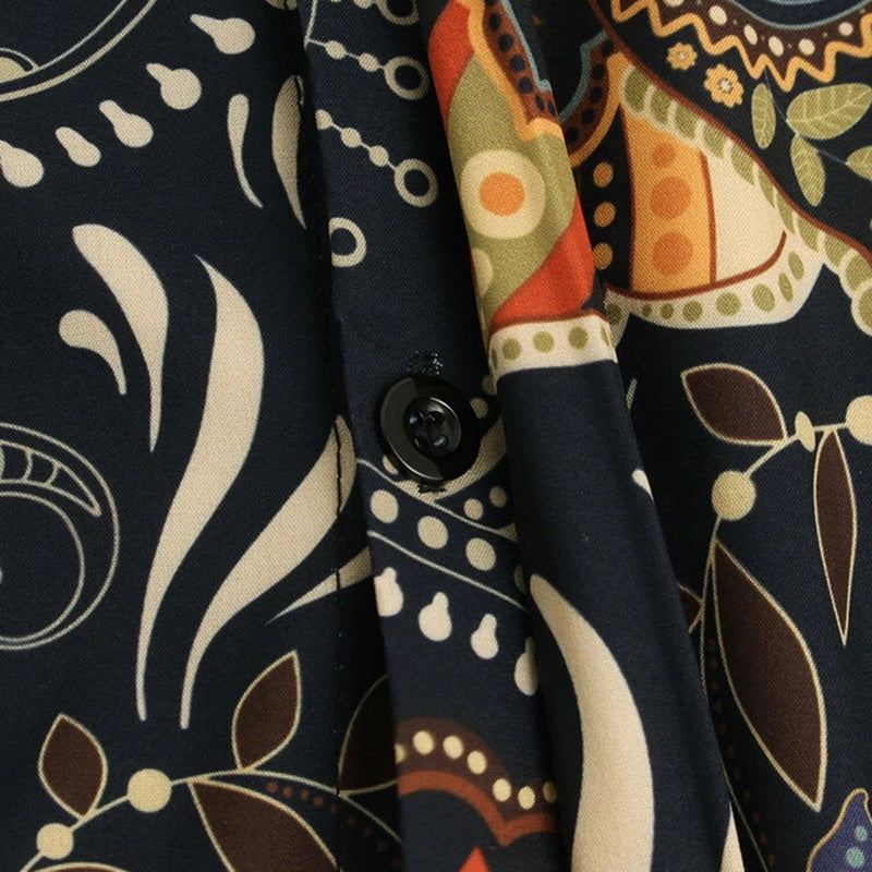 European And American National Style Printed Shirt - WAlMYe #