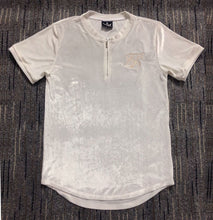Load image into Gallery viewer, Irregular Cut Short Sleeve T-Shirt With Zipper

