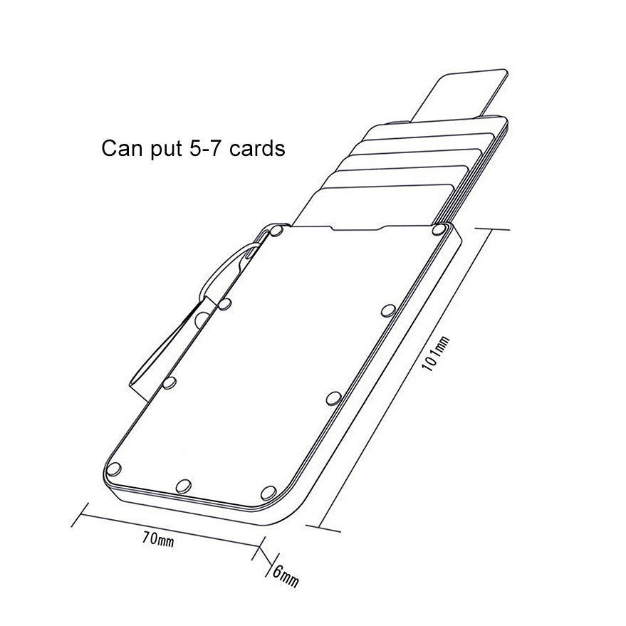 Portable Pull-out Design, Ultra-thin Card Holder, Multi-function Card Holder - WAlMYe #