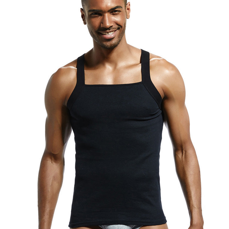 Pure Color Base Vest Sports Home Sweat-Absorbent Thread Cotton