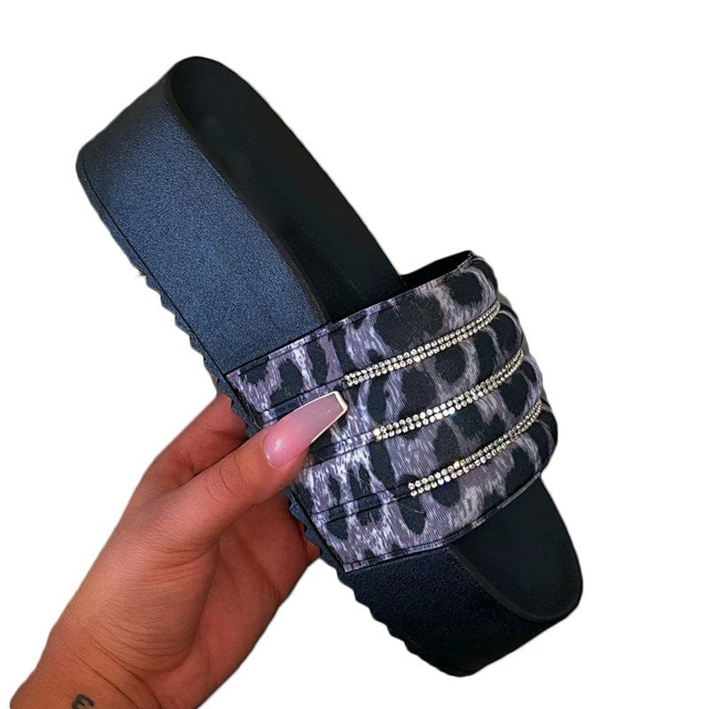 New European And American Fashion Rhinestone Sponge Cake Platform Sandals - WAlMYe #