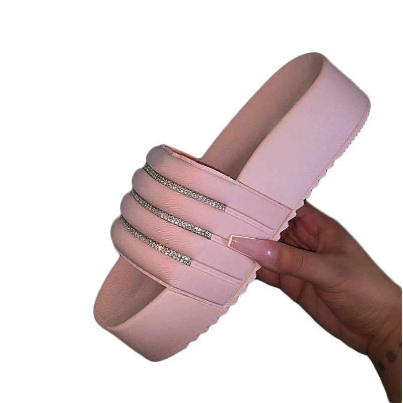 New European And American Fashion Rhinestone Sponge Cake Platform Sandals - WAlMYe #