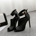 Roman Style Fish Mouth High-Top Sandals Fashion High-Heeled Sandals Women - WAlMYe #