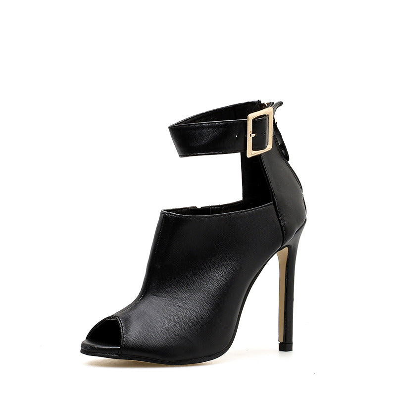 Roman Style Fish Mouth High-Top Sandals Fashion High-Heeled Sandals Women - WAlMYe #